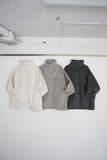 シャギースタンドカラーコート　GRAY