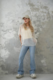 チュールレイヤードTシャツ　IVORY