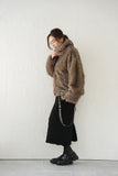 フェイクファーコート　BROWN