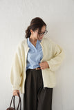 ロービングケーブルニットブルゾン  IVORY