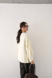 ロービングケーブルニットブルゾン  IVORY