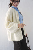 ロービングケーブルニットブルゾン  IVORY