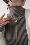 ドロップチェーンネックレス　GOLD