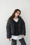 フード中綿ジャケット Black