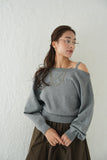 ワンショルKNITプルオーバー　GRAY