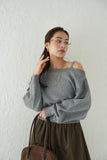 ワンショルKNITプルオーバー　GRAY