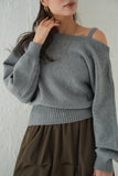 ワンショルKNITプルオーバー　GRAY