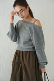 ワンショルKNITプルオーバー　GRAY