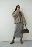 フェイクファーコート　BEIGE