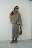 フェイクファーコート　BEIGE