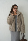 フェイクファーコート　BEIGE