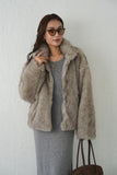 フェイクファーコート　BEIGE