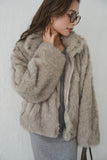 フェイクファーコート　BEIGE