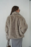 フェイクファーコート　BEIGE
