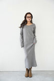 アルパカタッチチョーカーワンピース　GRAY