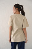 ODORATA ロゴTシャツ　BEIGE
