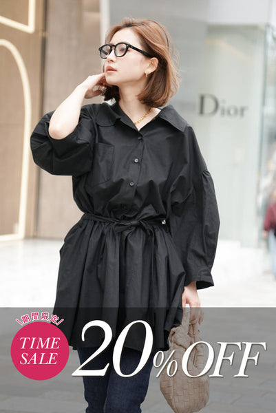 シャツチュニック Black