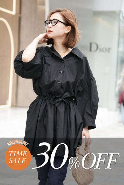 シャツチュニック Black