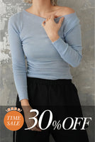 BASIC KNIT TOPS　BLUE