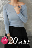 BASIC KNIT TOPS　BLUE