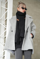 シャギータックミドルシングルコート Gray