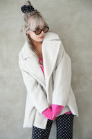 シャギータックミドルシングルコート Ivory