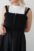 【再入荷！】ZIPビスチェキャミ　BLACK