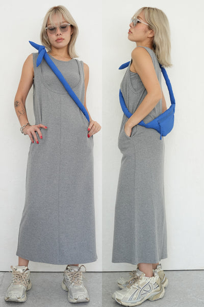 スムース天竺レイヤードワンピース GRAY