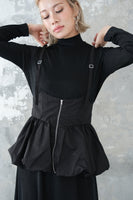 タフタバルーンビスチェ　BLACK