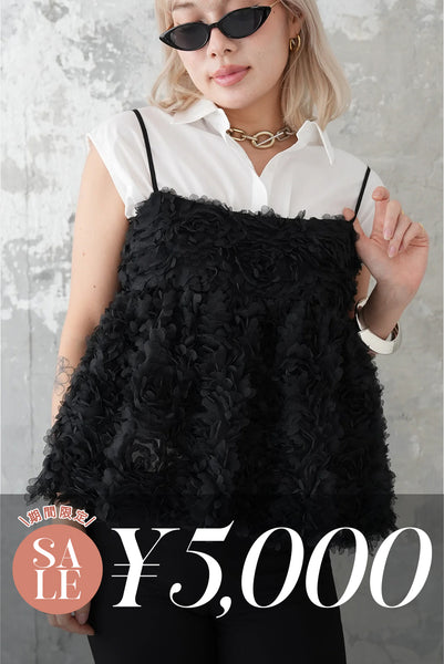 ローズビスチェ　BLACK