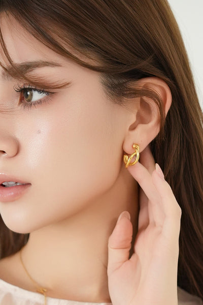 【ALACRAN】ツイストフープピアス　GOLD