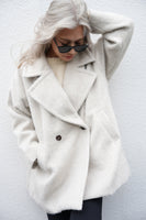 シャギータックミドルシングルコート Ivory