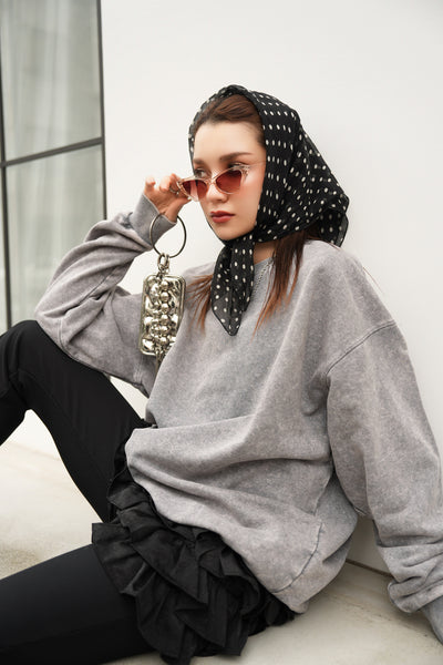 オーバースウェットプルオーバー　GRAY
