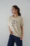ODORATA ロゴTシャツ　BEIGE