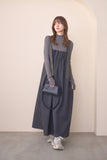 タックプリーツワンピース　BLACK