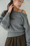 ワンショルKNITプルオーバー　GRAY