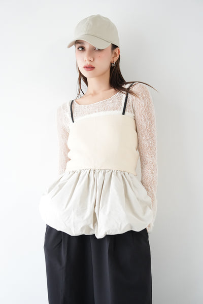 【大人気！】ドッキングバルーンビスチェトップス　IVORY