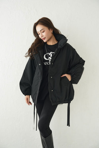 ワッシャー中綿ジャケット Black