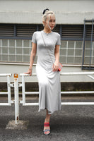 ハーフスリーブカットワンピース Gray