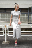 ハーフスリーブカットワンピース Gray