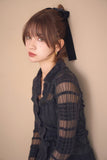 シアーフェザーボ－ダーポロニットトップス　BLACK