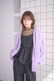 フェザーカーディガン　PURPLE