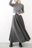 エステルツイル折り返しスカート　Charcoal