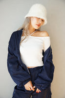 サテンブルゾン Navy