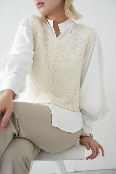 【再入荷！】チョウチョヤーンKNIT ビスチェ　IVORY