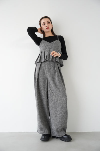 ツイードタックパンツ　GRAY