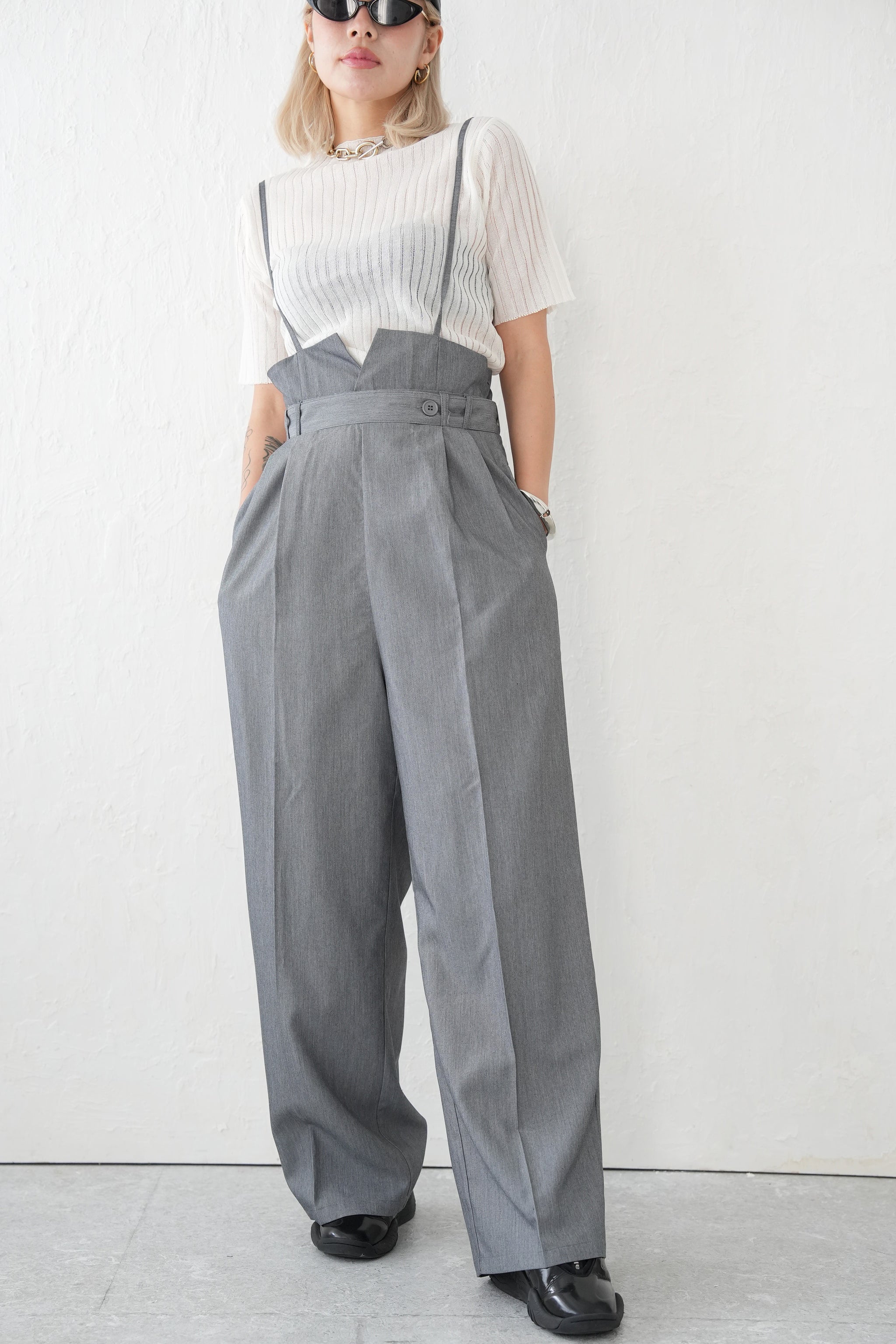 MACHATT マチャット 2way サロペット グレー MACHATT 2wayサロペット グレー - メルカリ