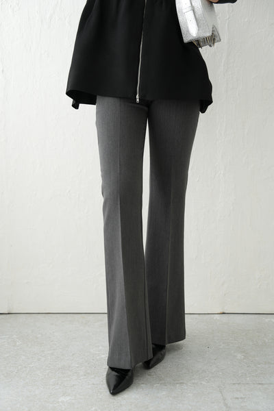 センタープレスフレアパンツ	CharcoalGray