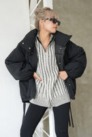 ワッシャー中綿ジャケット Black
