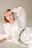 ラッセルカラーセミシアーブラウス　OFF WHITE